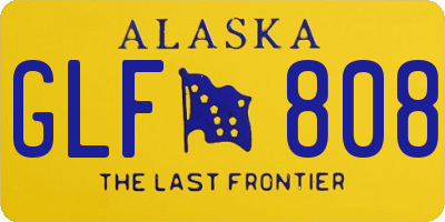 AK license plate GLF808