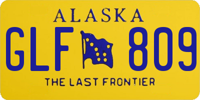 AK license plate GLF809