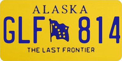 AK license plate GLF814