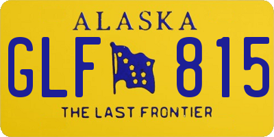 AK license plate GLF815