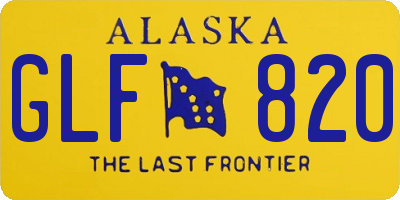 AK license plate GLF820