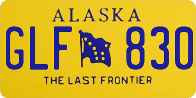 AK license plate GLF830