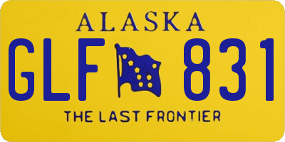 AK license plate GLF831