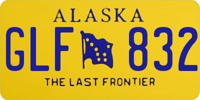 AK license plate GLF832
