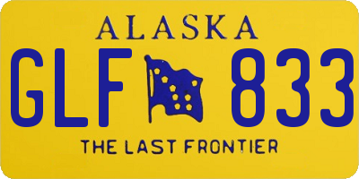 AK license plate GLF833