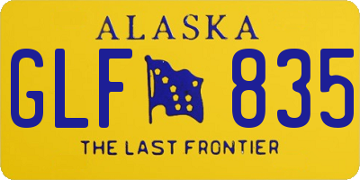 AK license plate GLF835