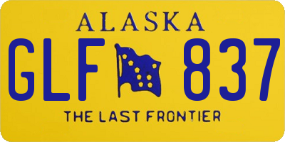 AK license plate GLF837