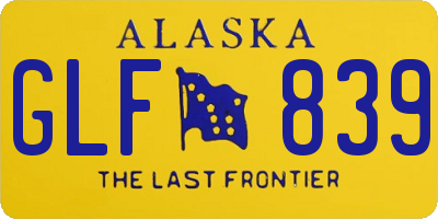 AK license plate GLF839