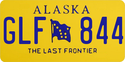 AK license plate GLF844