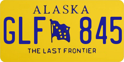 AK license plate GLF845