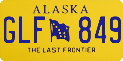 AK license plate GLF849