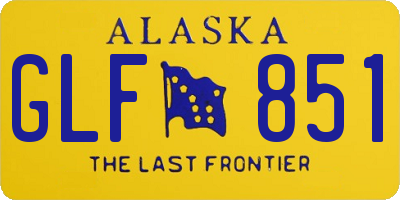 AK license plate GLF851