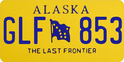 AK license plate GLF853