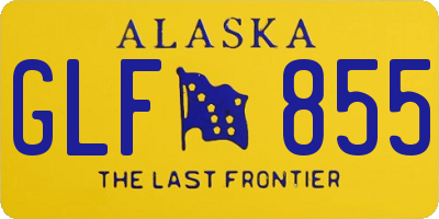 AK license plate GLF855