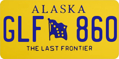 AK license plate GLF860