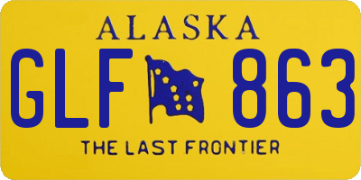 AK license plate GLF863