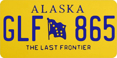 AK license plate GLF865