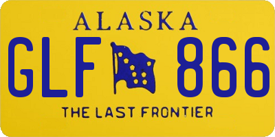 AK license plate GLF866