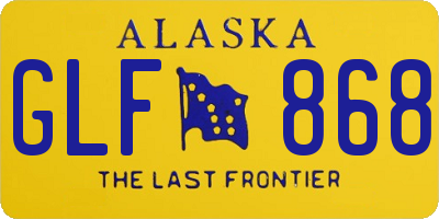 AK license plate GLF868