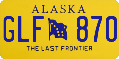 AK license plate GLF870