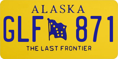 AK license plate GLF871