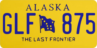 AK license plate GLF875