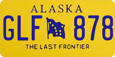 AK license plate GLF878