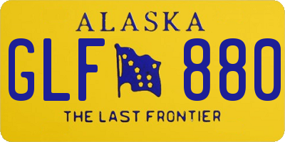 AK license plate GLF880