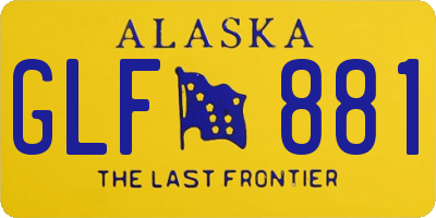 AK license plate GLF881