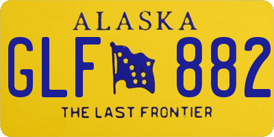 AK license plate GLF882