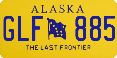 AK license plate GLF885