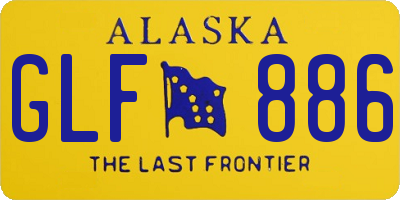 AK license plate GLF886