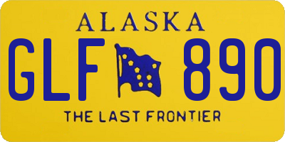 AK license plate GLF890