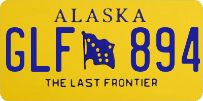 AK license plate GLF894