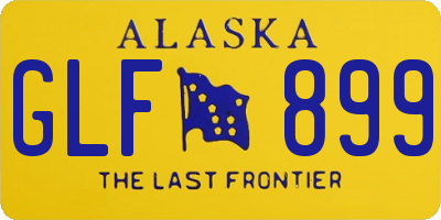 AK license plate GLF899