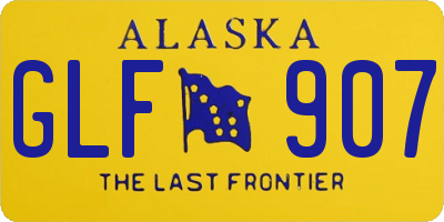 AK license plate GLF907