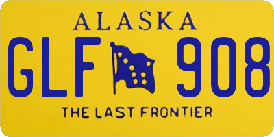 AK license plate GLF908