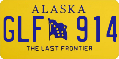 AK license plate GLF914