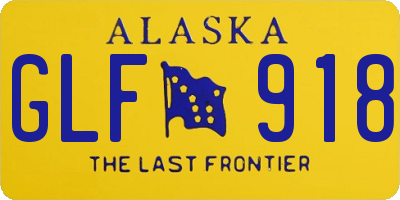 AK license plate GLF918