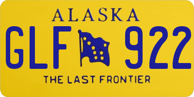 AK license plate GLF922