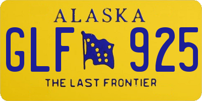 AK license plate GLF925