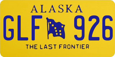 AK license plate GLF926