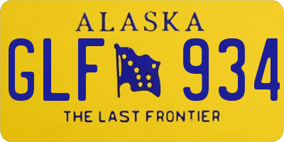 AK license plate GLF934