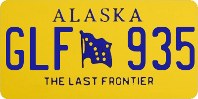 AK license plate GLF935