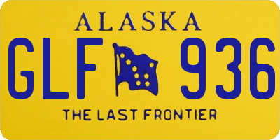 AK license plate GLF936