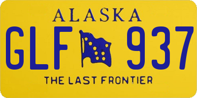AK license plate GLF937