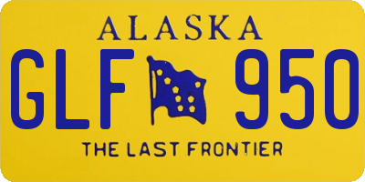 AK license plate GLF950