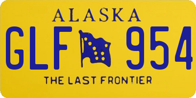 AK license plate GLF954