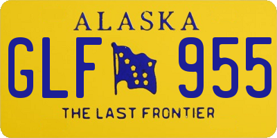 AK license plate GLF955