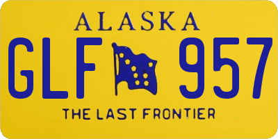 AK license plate GLF957